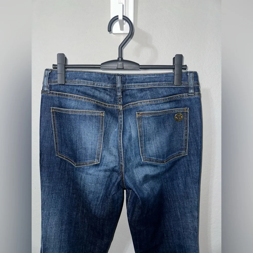 Tory Burch Bootcut Jeans Womens 29 Classic Tory Logo Low Rise Y2K Style Designer